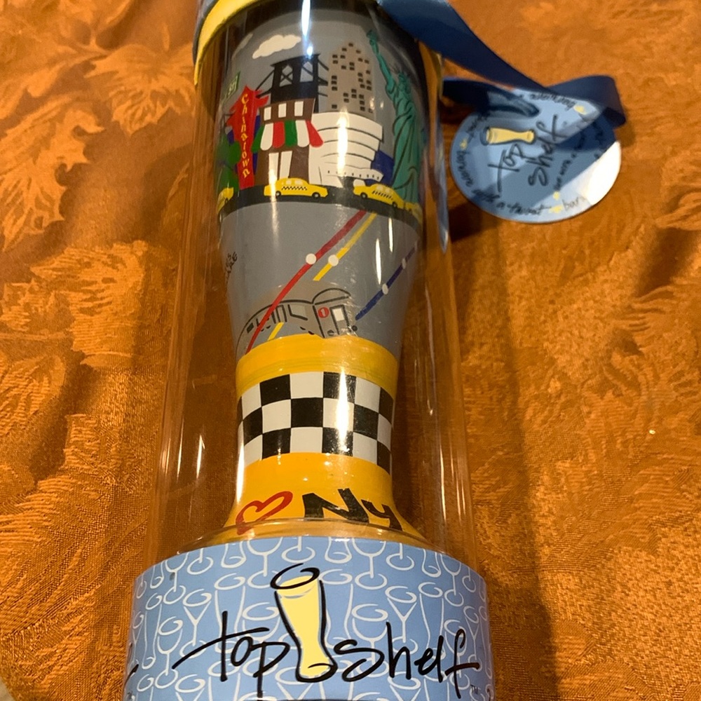 BRAND NEW TOP SHELF I LOVE NY HAND PAINTED BARWARE PILSNER GLASS